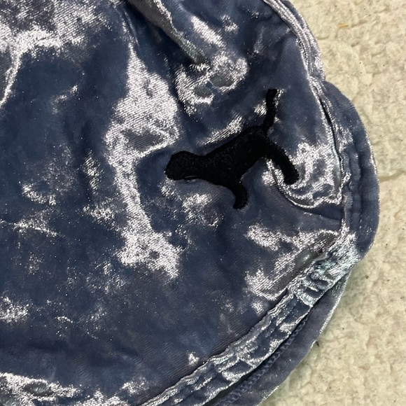 PINK Victoria's Secret Velvet Shorts in Light Blue Women's Size S - Picture 3 of 5